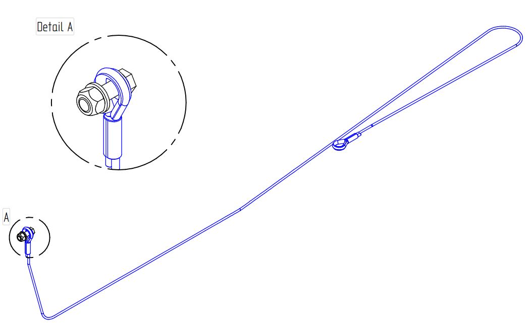 Seil komplett, Ø6mm 2755mm 2x Kausche PLL