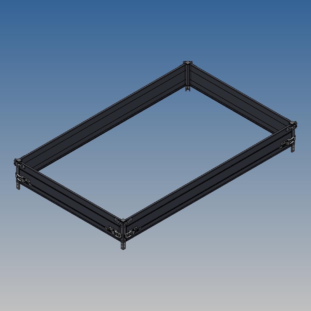 Aufsatzbordwände 300 mm Black Edition mit Spannverschlüsse zu PHL 3560