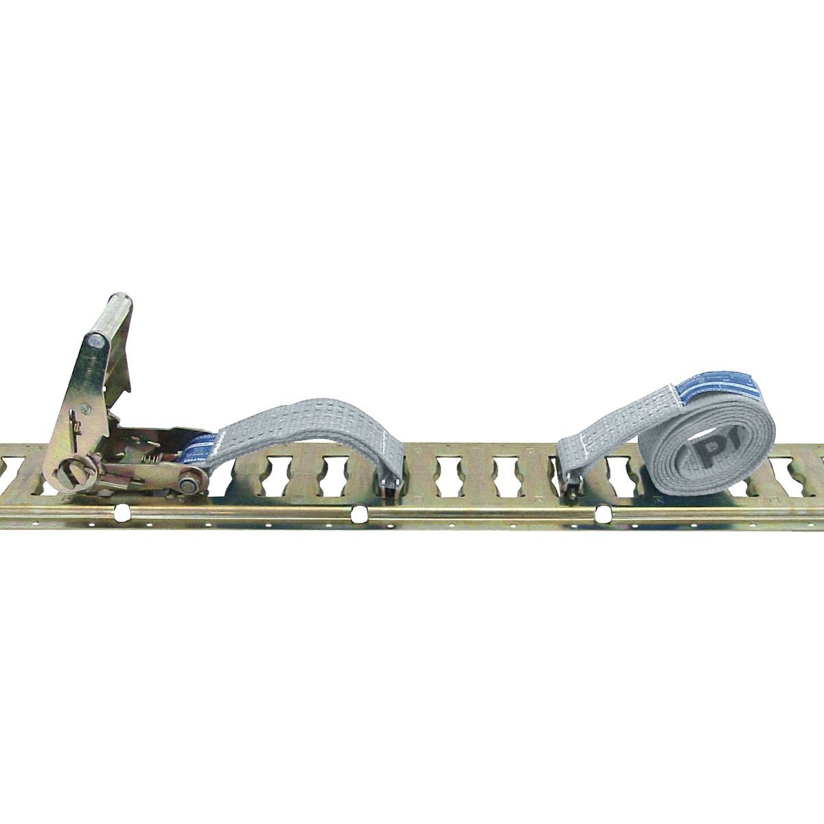 Ratschenschlossgurt mit Zurrschienenbeschlag