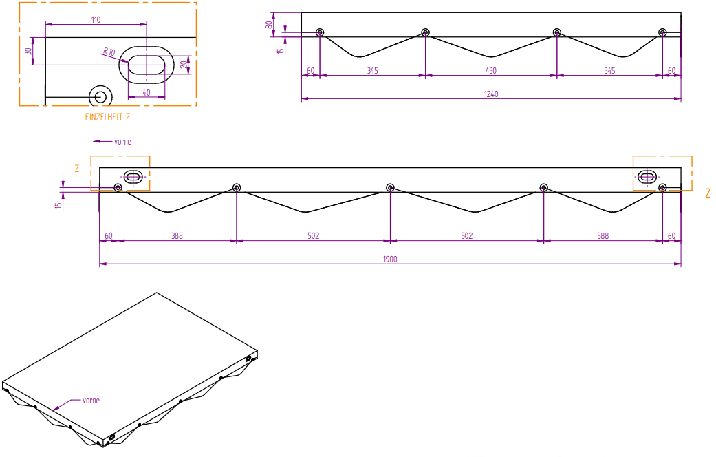 Flachplane zu PFA 185 U