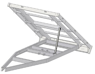 Sicherheitsabstützung oberer Rahmen (für Wartungsarbeiten) Sicherheitsabstützung oberer Rahmen (für Wartungsarbeiten)