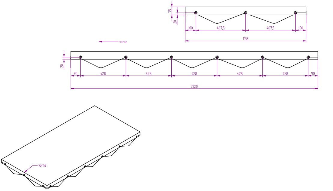 Flachplane grau zu PA und MPA 230