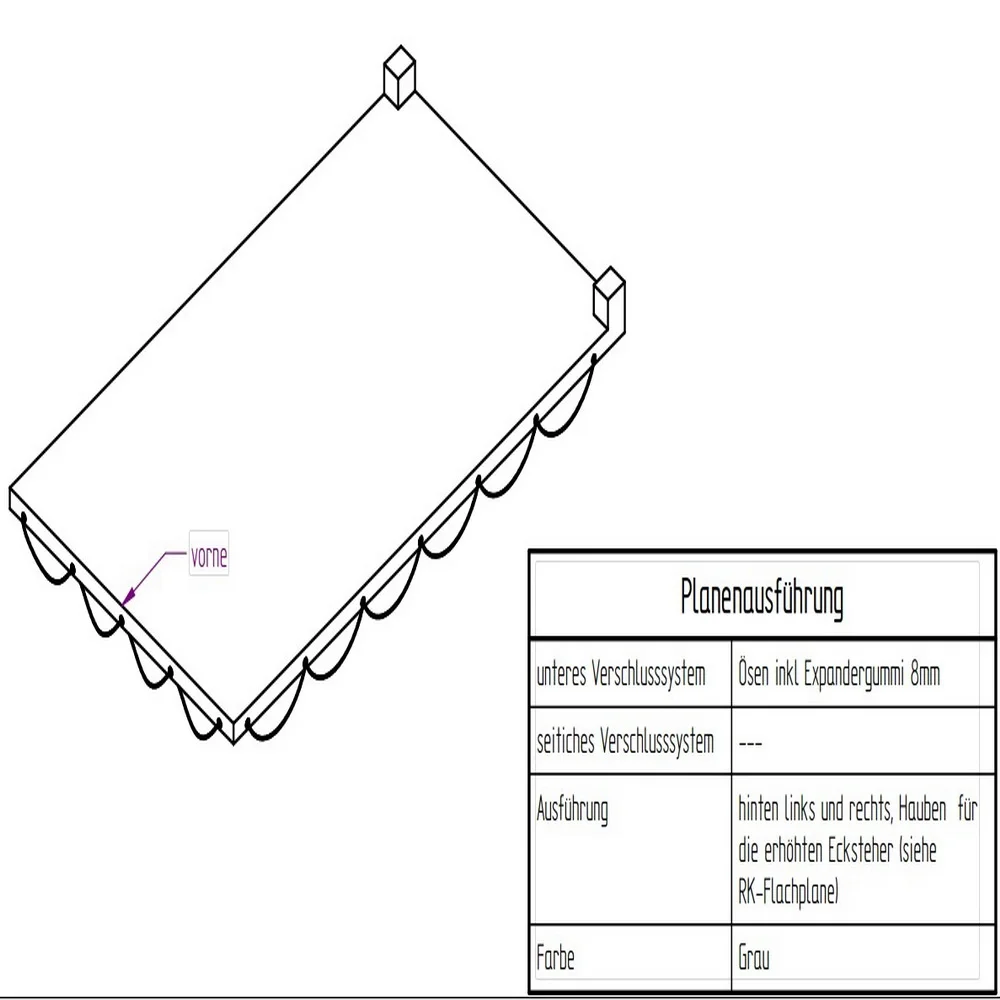 Flachplane grau zu 3-SKS 3100/17
