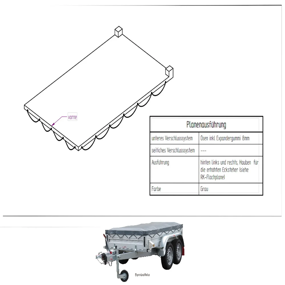 Flachplane grau zu RK 2600/15