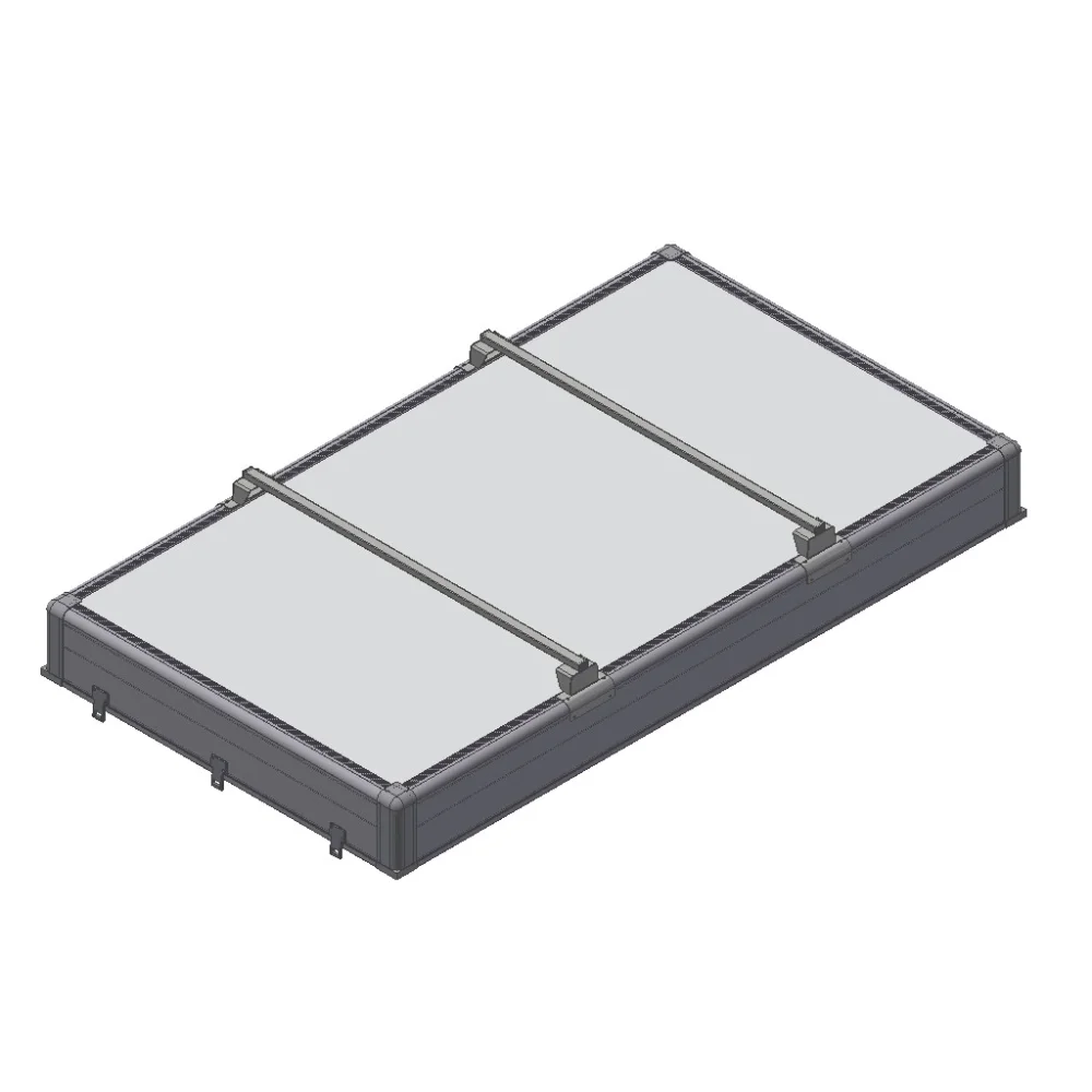 Deckel nach vorne klappbar mit 2 Dachträgern