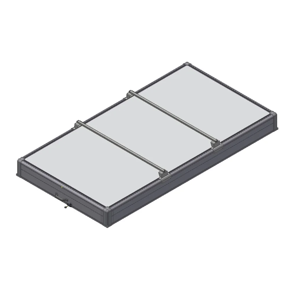 Deckel nach vorne klappbar mit 2 Dachträgern