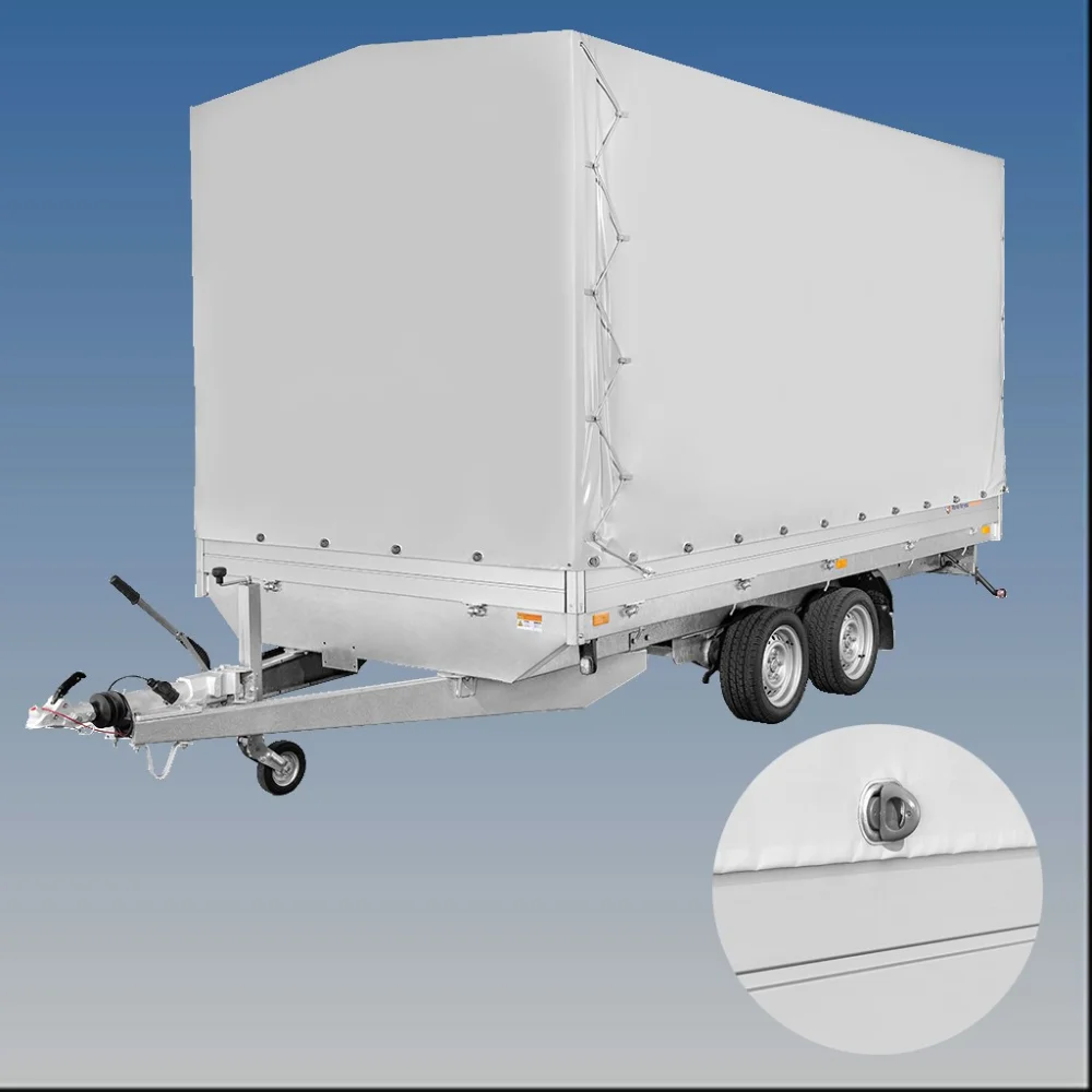 Plane u. Spriegel (180 cm, hellgrau) Drehverschluss (empfiehlt bei Bl.