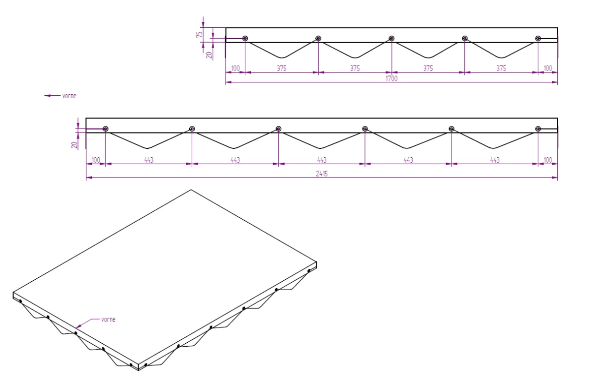 Flachplane grau zu LH 2300/16