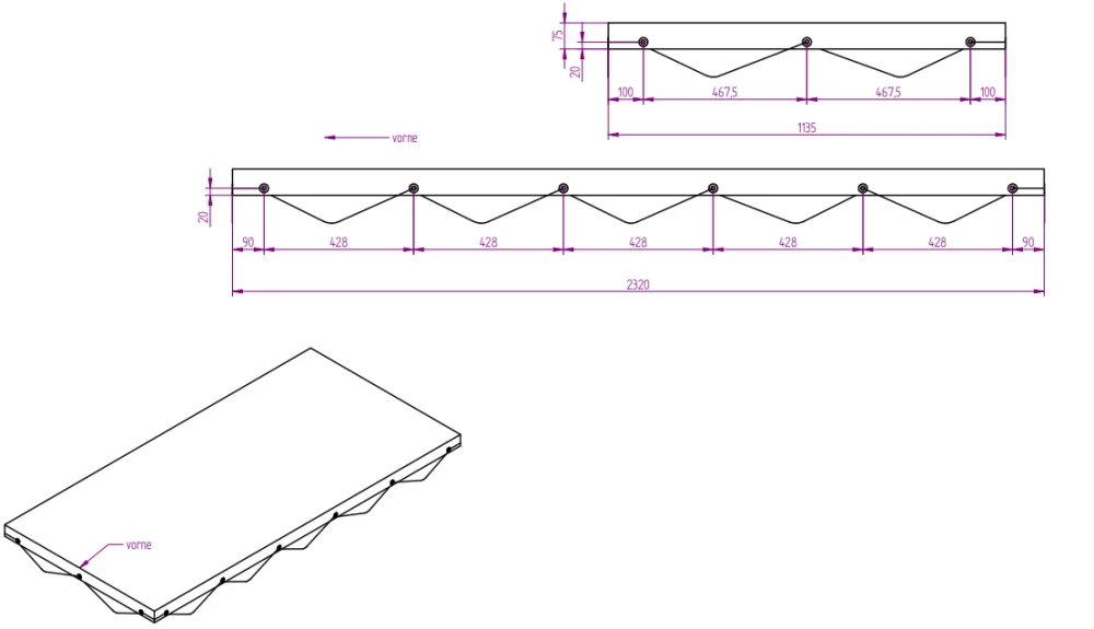 Flachplane grau zu PA und MPA 230