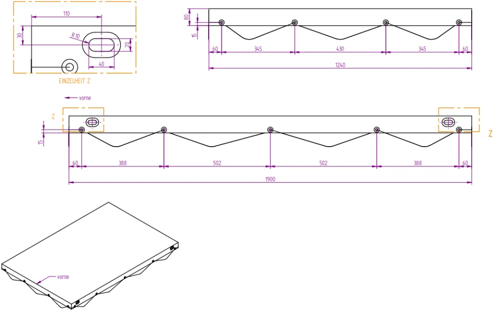 Flachplane zu PFA 185 U