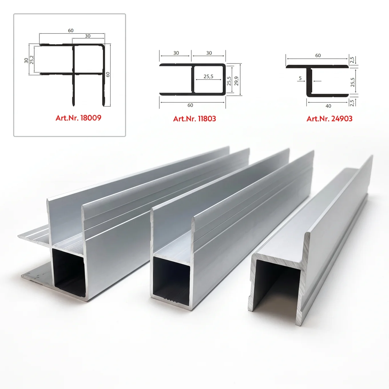 Alu-Eckeinfassprofil 360 mm links und rechts passend