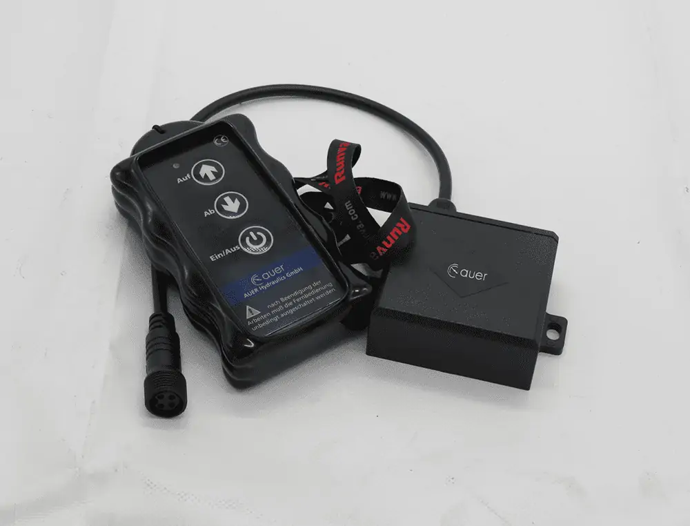 Radio remote control for electrical combi-pump