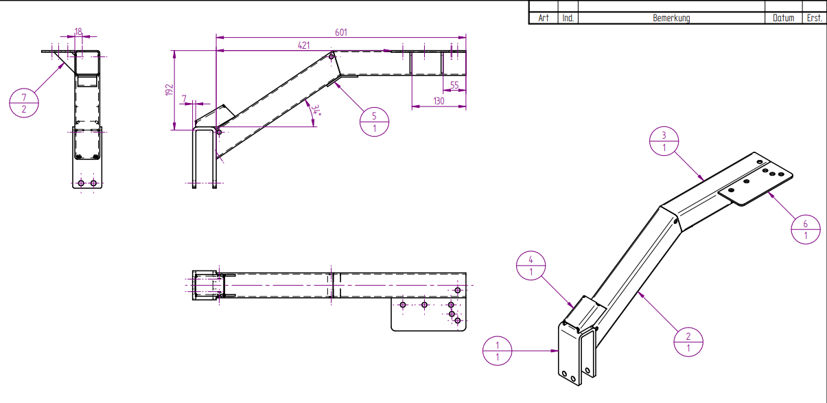 Galvanised winch stand L-AT 350-400